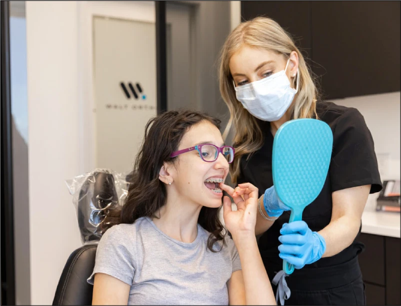 Orthodontist Vaughan Dr Grossman with Patient Left